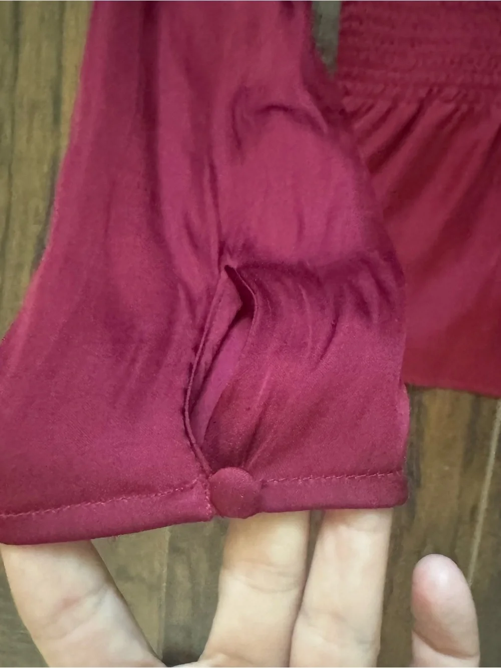 Banana Republic Cranberry Red Size Small Puff Sleeve Blouse